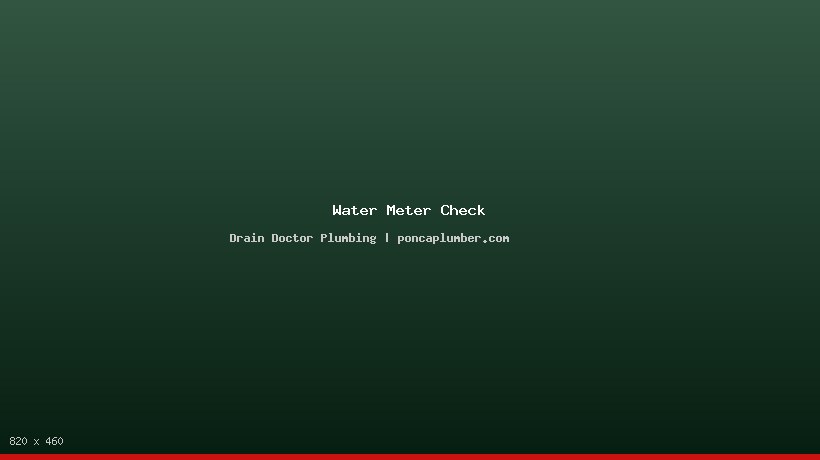 Homeowner checking water meter for leak in Ponca City Oklahoma