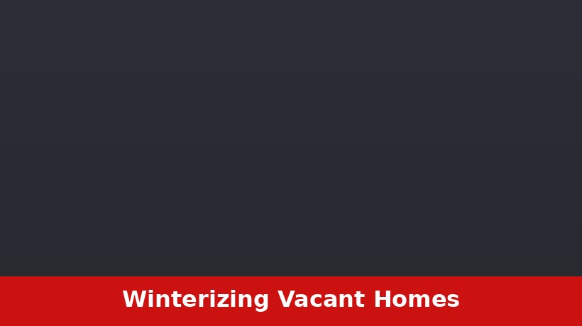 Winterizing plumbing in a vacant Ponca City Oklahoma home